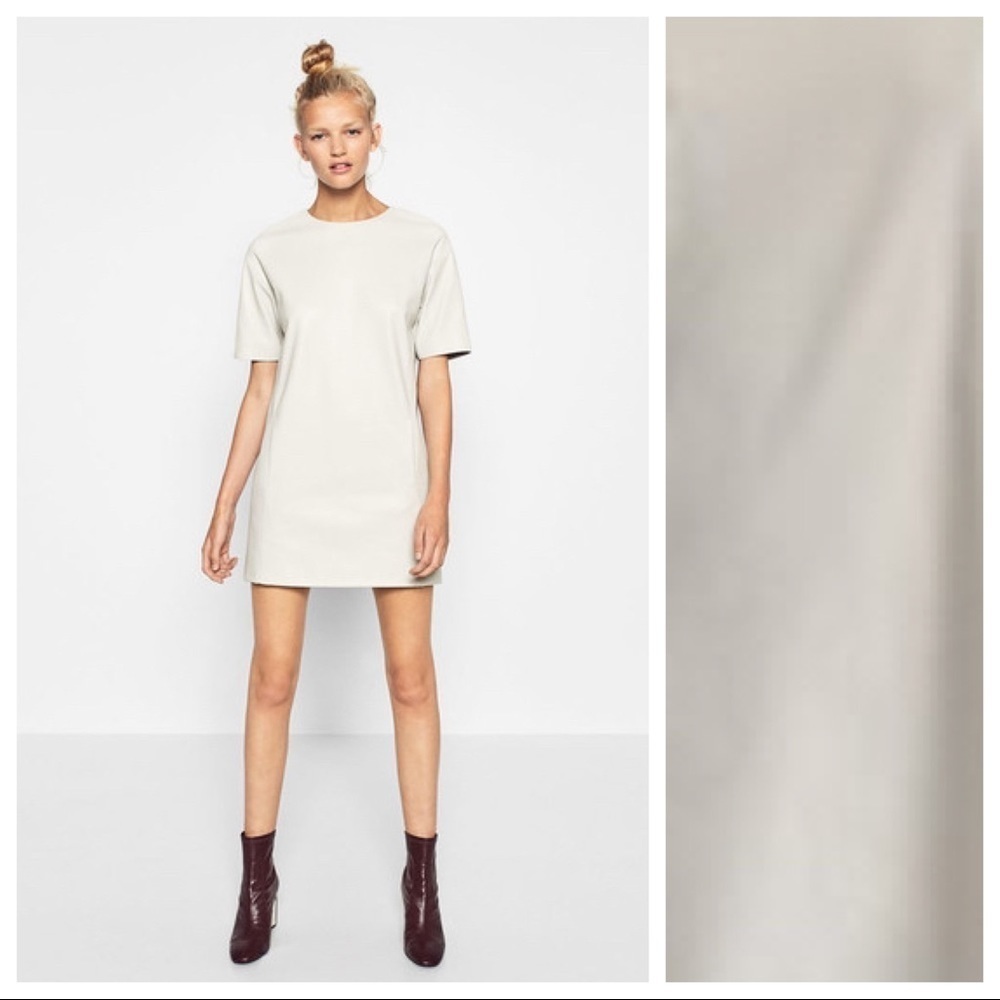 🌹NWT. Zara Light Gray Mini Dress. Size S.